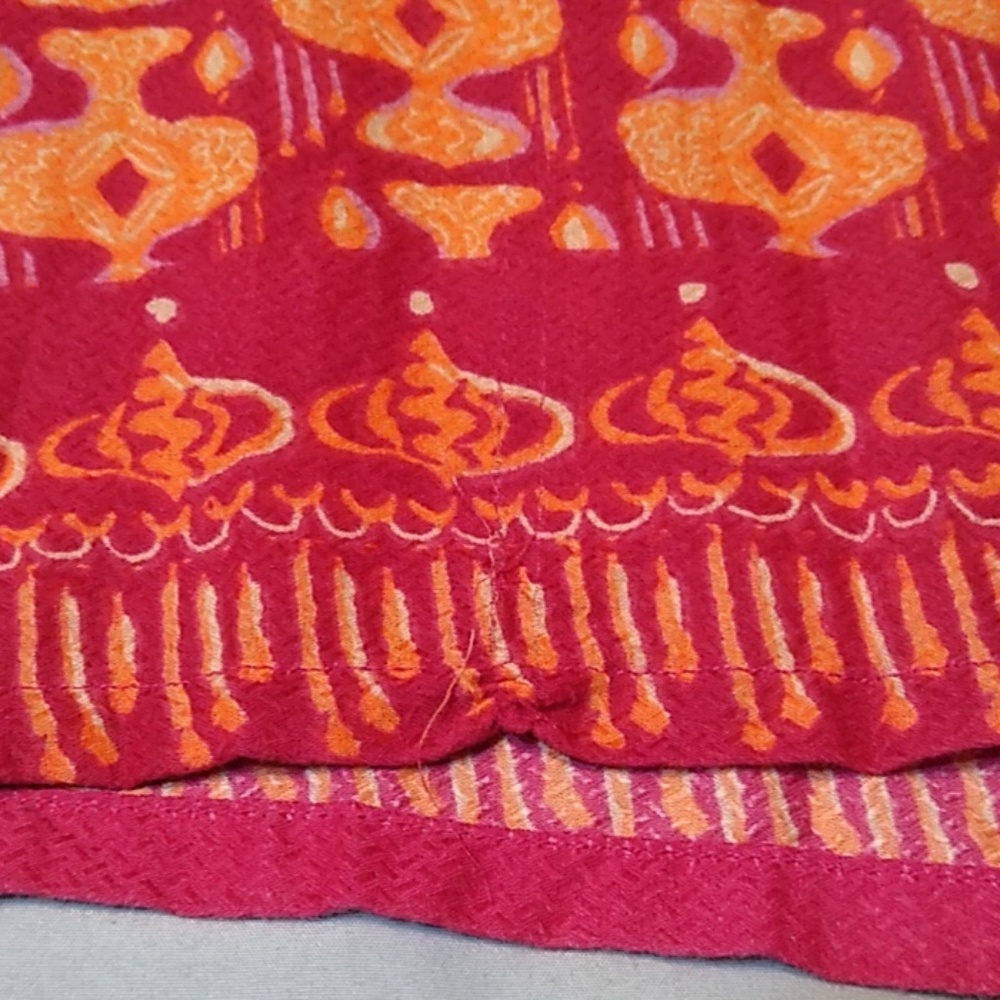 Rock Flower Paper Tunic Top Red Orange Medium - Picture 4 of 8